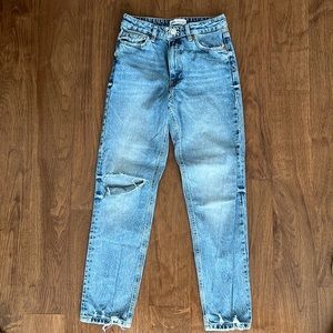ZARA Women’s Straight Distressed Denim - Size 4